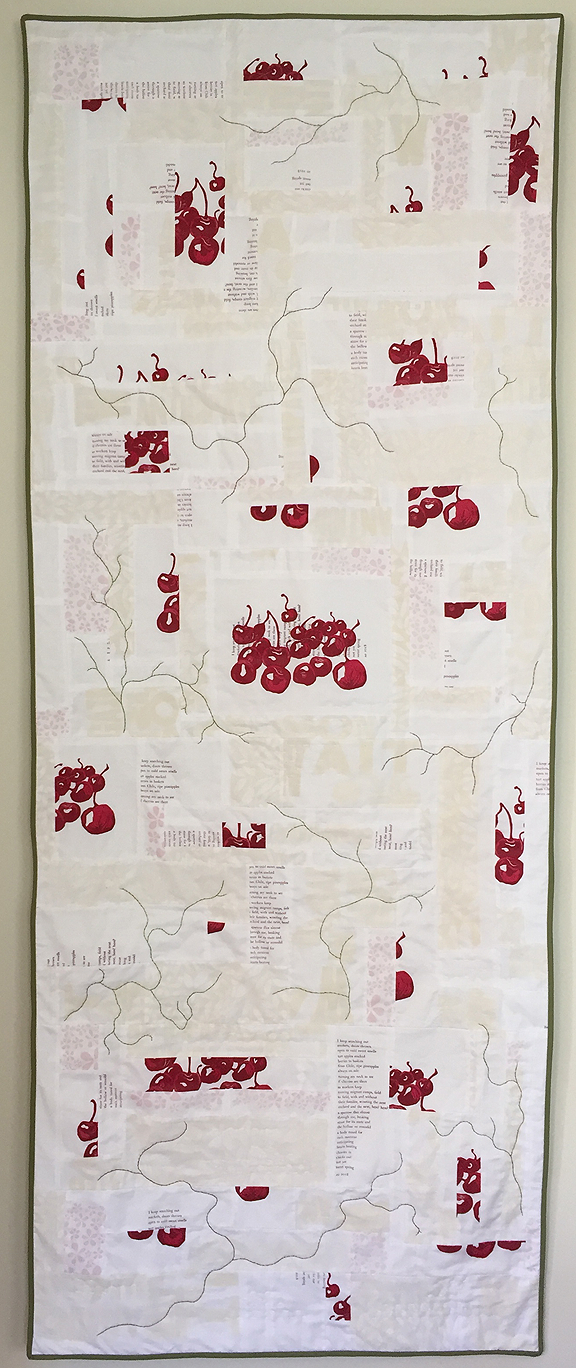 quilt of cherries and poem